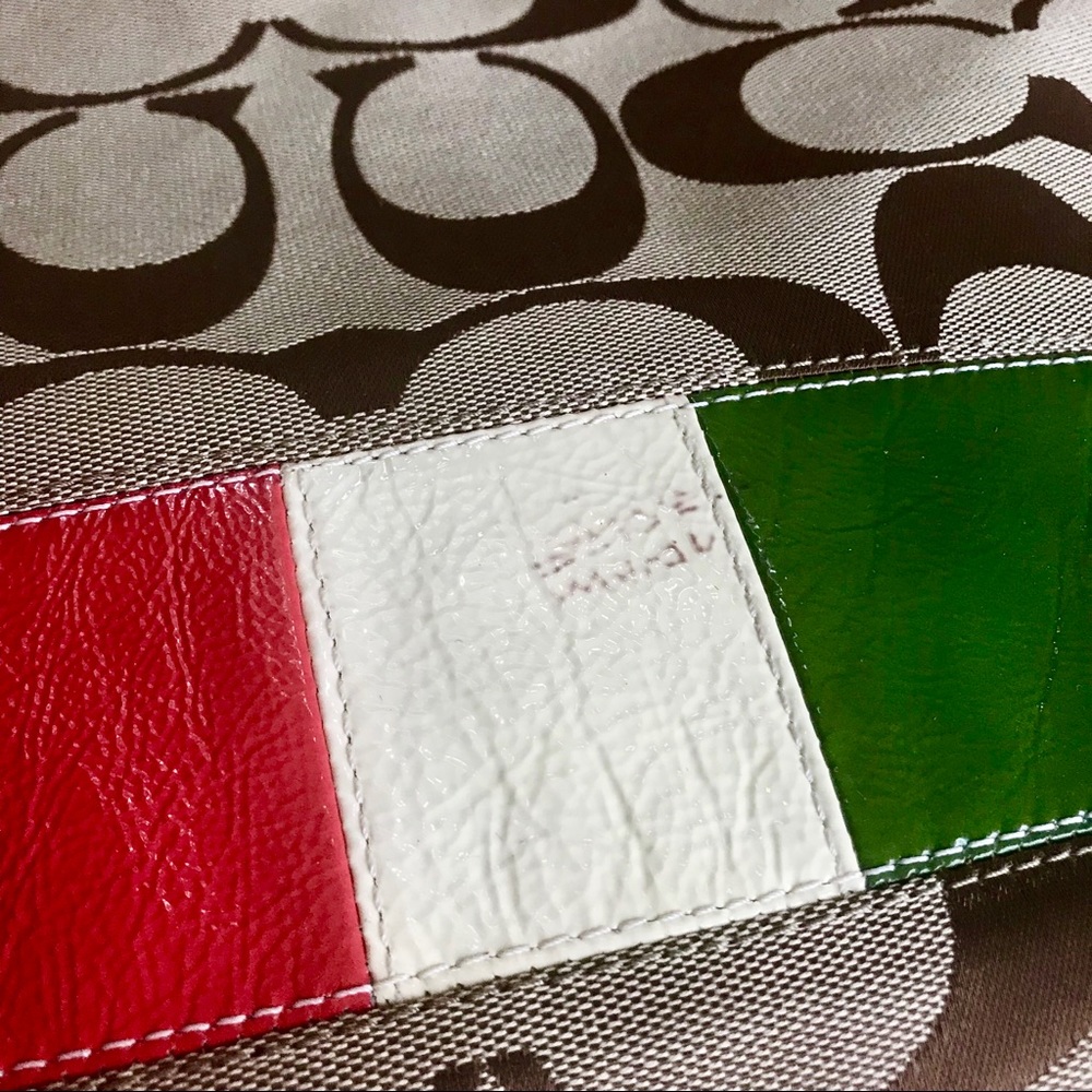 Coach Signature MultiColor Stripe Tote - Picture 7 of 8